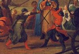 Fightng with a stick (Martino Altomonte)