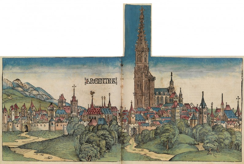 The Münster Cathedral in 1493, then the world's tallest building.