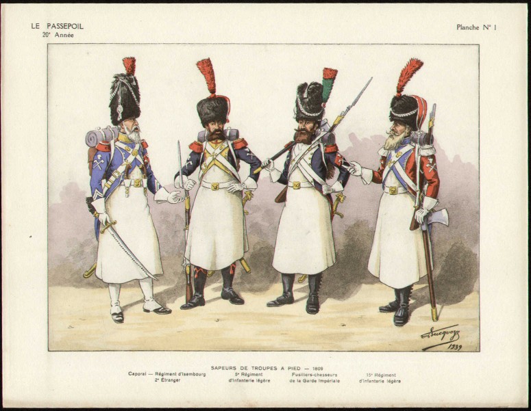 French sappeurs (1809) Source: http://permanece-firme.blogspot.be/ (retrieved 12-05-2015)