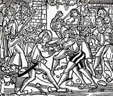 Erfurter-Studentenunruhen-1509 (Heinrich Cornelius Agrippa, a fine student, black magician – and a Freyfechter?)