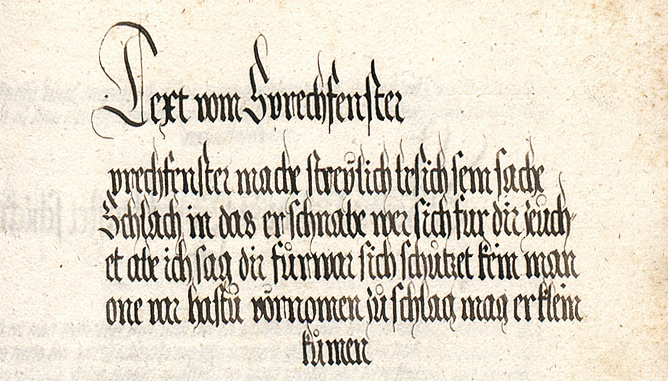 Prechfenster in the Goliath Fechtbuch of ca 1510-20.