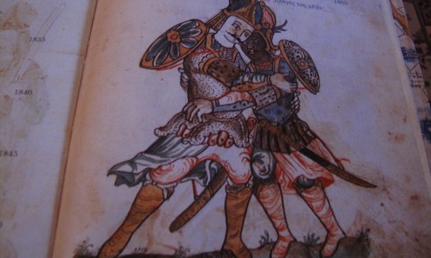 Rare illustrations of Byzantine warriors in the Renaissance book Erotokritos
