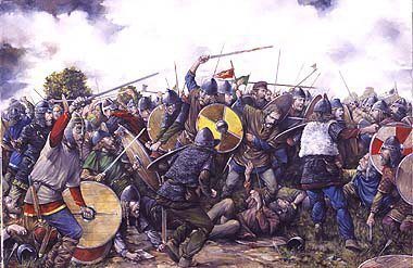 saxons (The use of sword behind the shield wall and phalanx)