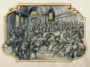 1560-meyer-fechtschulen (Brief description on training weapons in history)