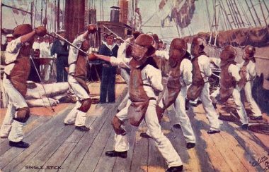British-Navy-Singlestick-ca1900 (Brief description on training weapons in history)