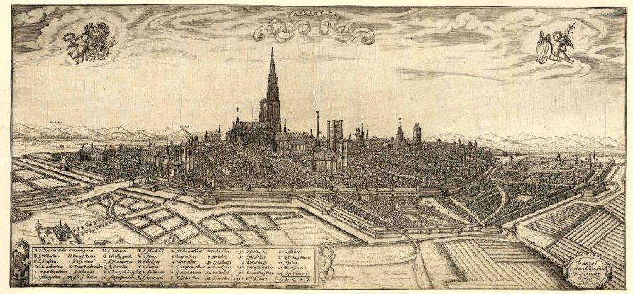 Specklin-Daniel-Ansicht des Muensters von Straßburg-1587 (Meyer Pilgrimage Part 1 – Straßburg)