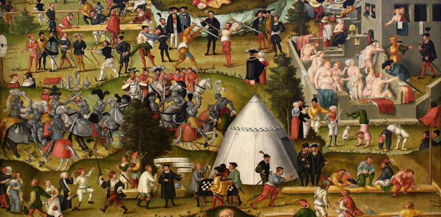 matthias-gerung-melancolia-1558-detail-overview-01 (A Wonderful Struggle: The 16th Century Art of Civic Combat, Part 2)